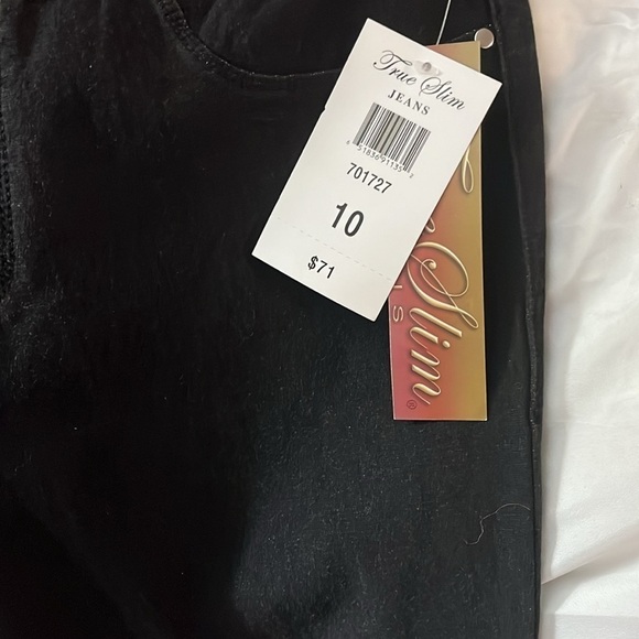 New with tags Jean leggings black size 10 dressy capris - Picture 8 of 10